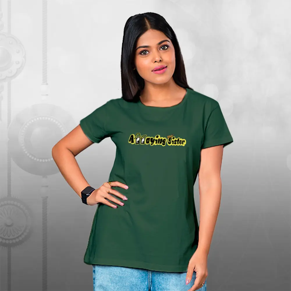 Annoying Sister Womens Wear Raksha Bandhan T-shirt - Image 2