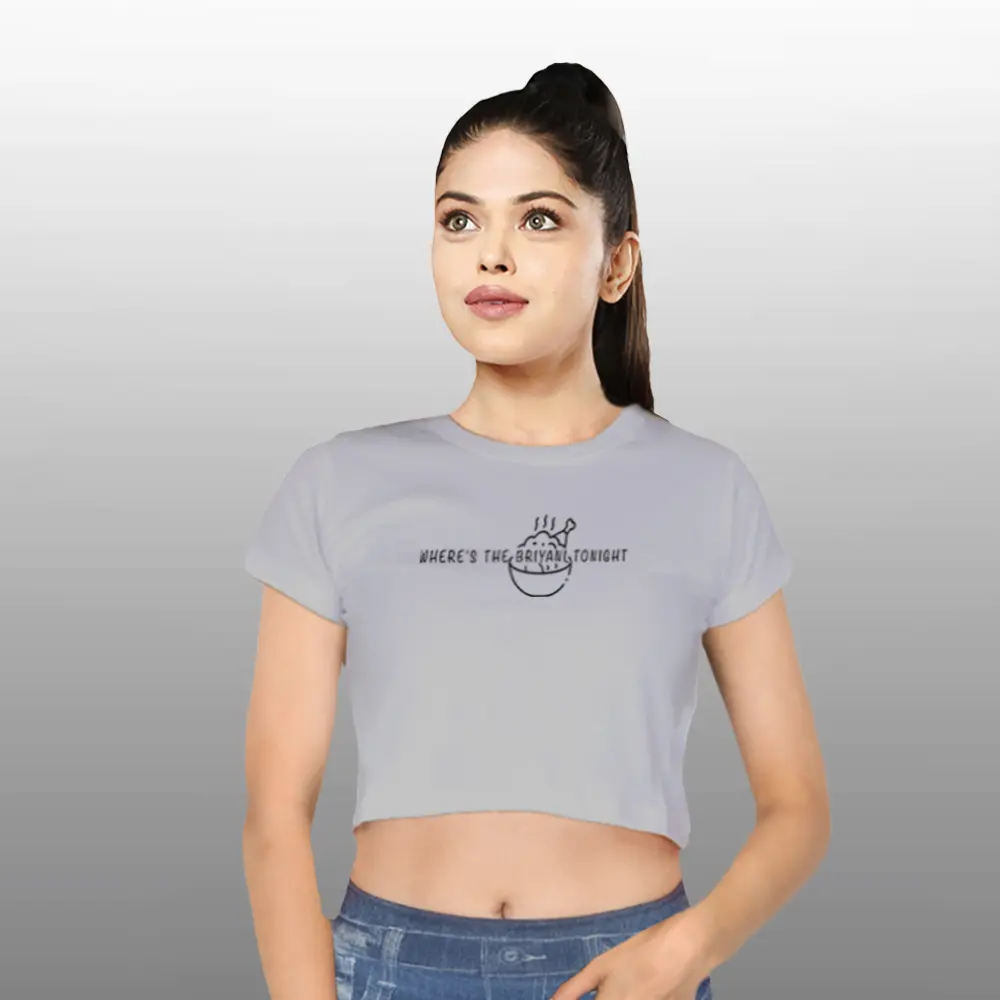 BIRYANI TONIGHT Crop Top For Women - Image 5