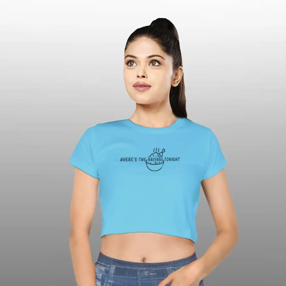 BIRYANI TONIGHT Crop Top For Women - Image 6