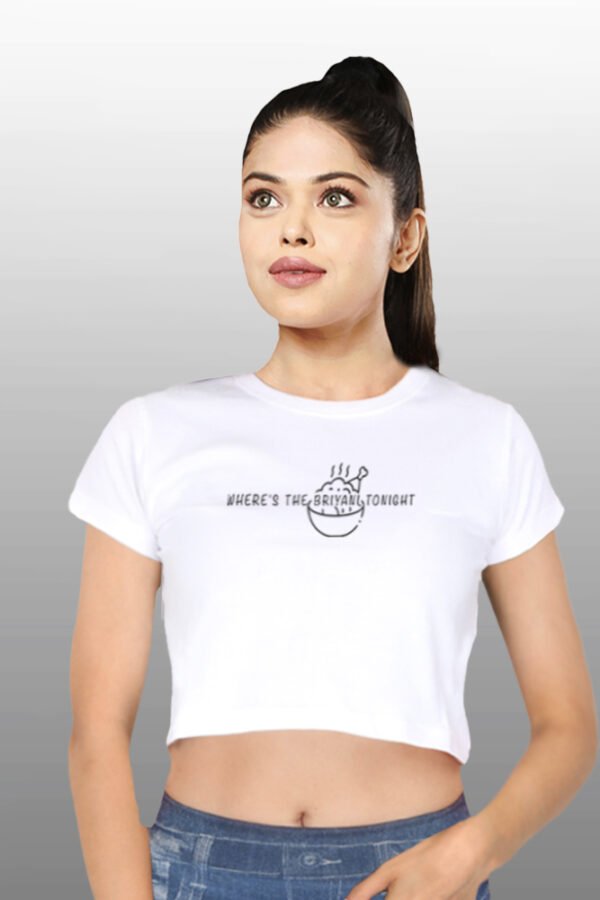 BIRYANI TONIGHT Crop Top For Women