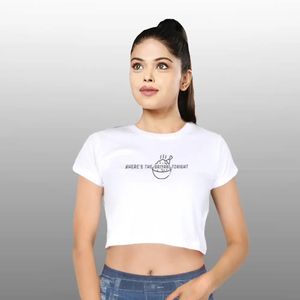 BIRYANI TONIGHT Crop Top For Women