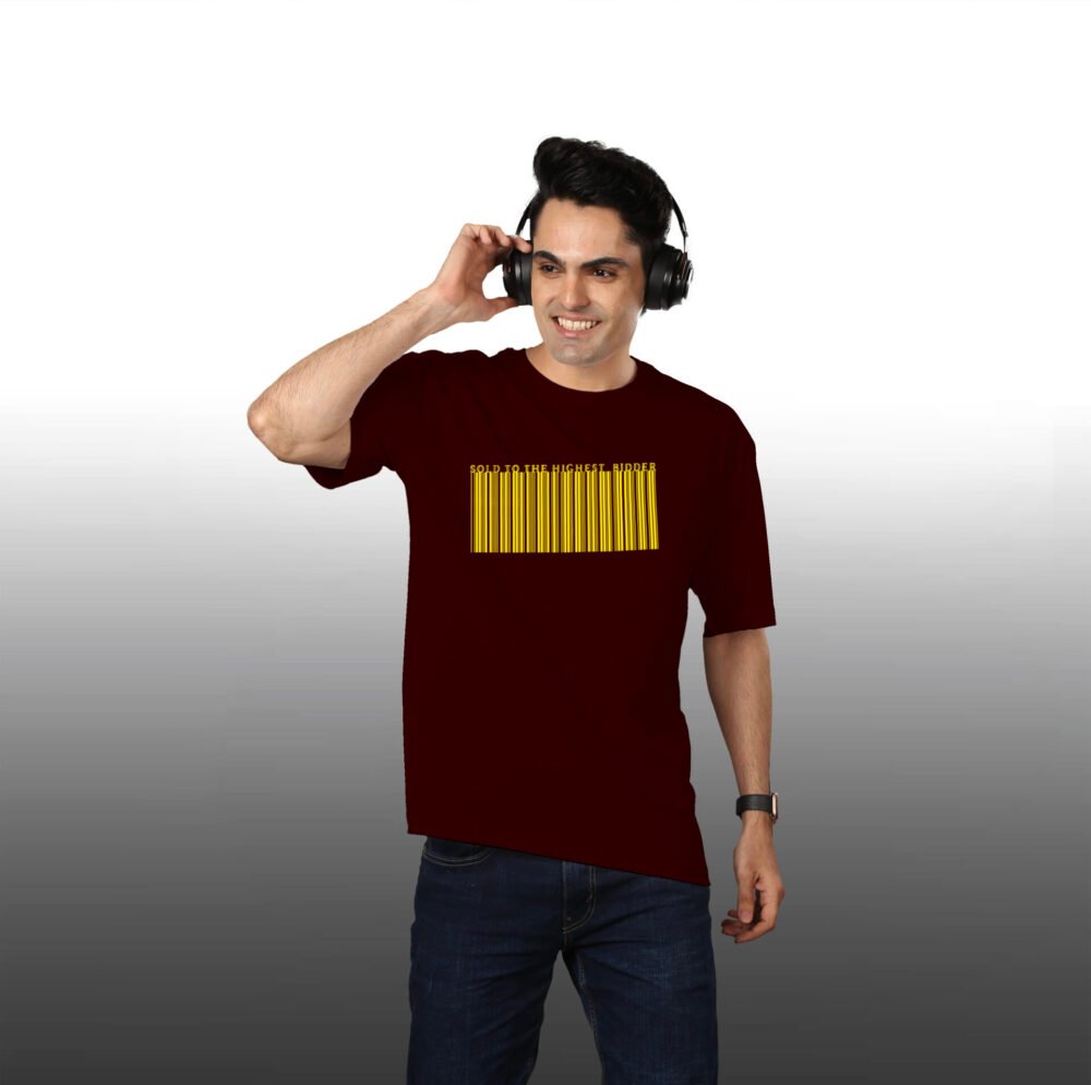 Sold To The Highest Bidder Oversized T-shirt - Image 3