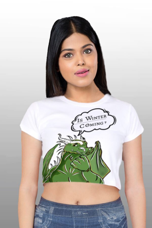 Winter Coming Crop Top For Women