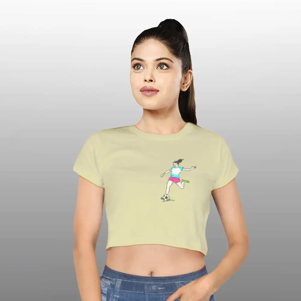 Game Face On Football Crop Top For Women - Image 3