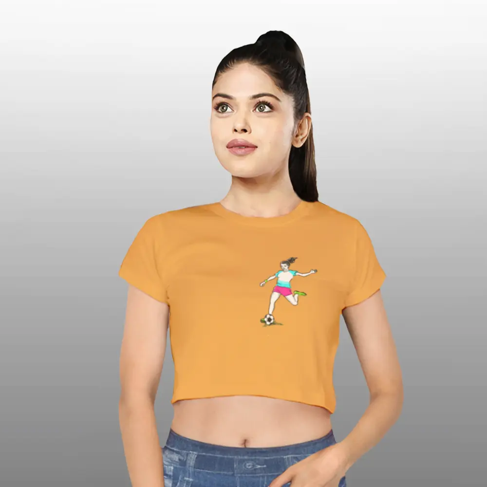 Game Face On Football Crop Top For Women - Image 4