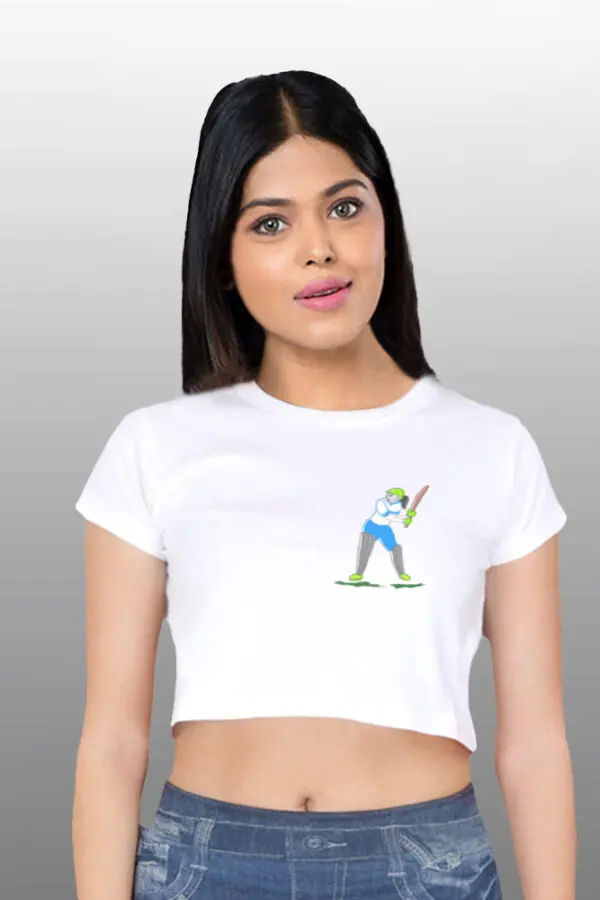 Go Cricket Crop Top For Women