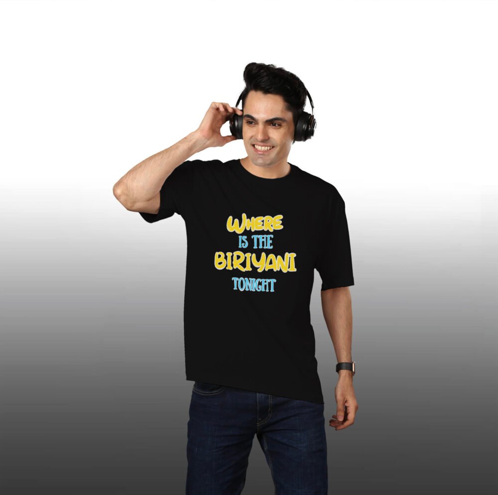 Biryani Night Oversized T-shirt For Men - Image 3