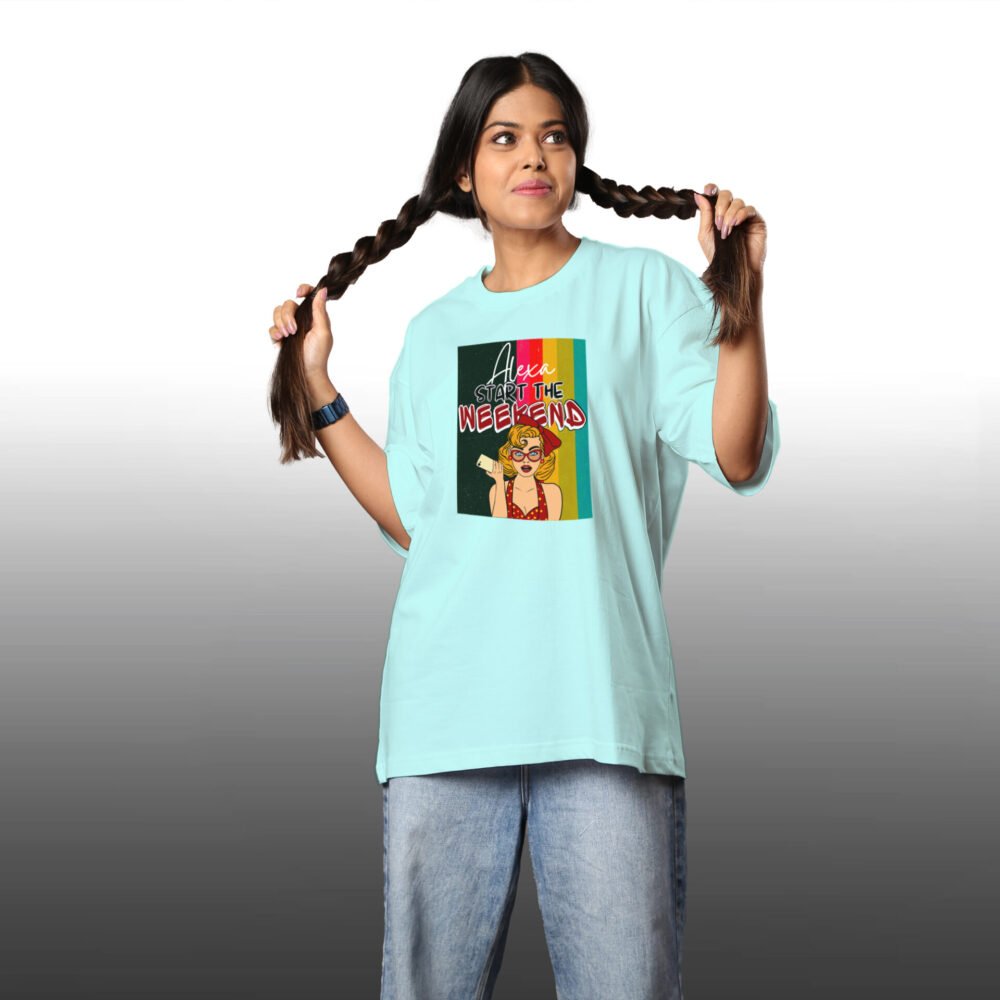 Hey Alexa Oversized T-shirt For Women - Image 5
