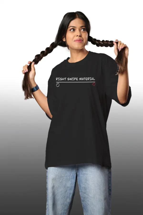 Right Swipe Loose Fit T-Shirt For Women