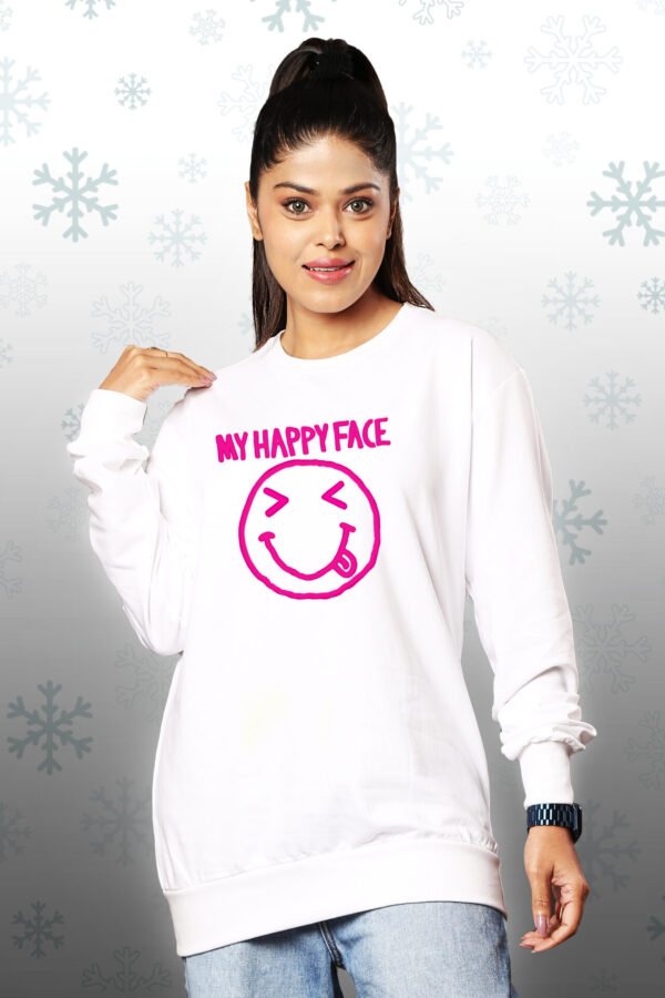 Happy Face Sweatshirt For Women