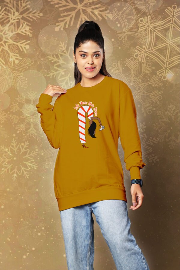 Hair Down Sweatshirt For Women