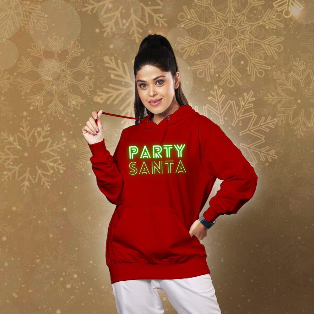Party Santa Hoodie For Women