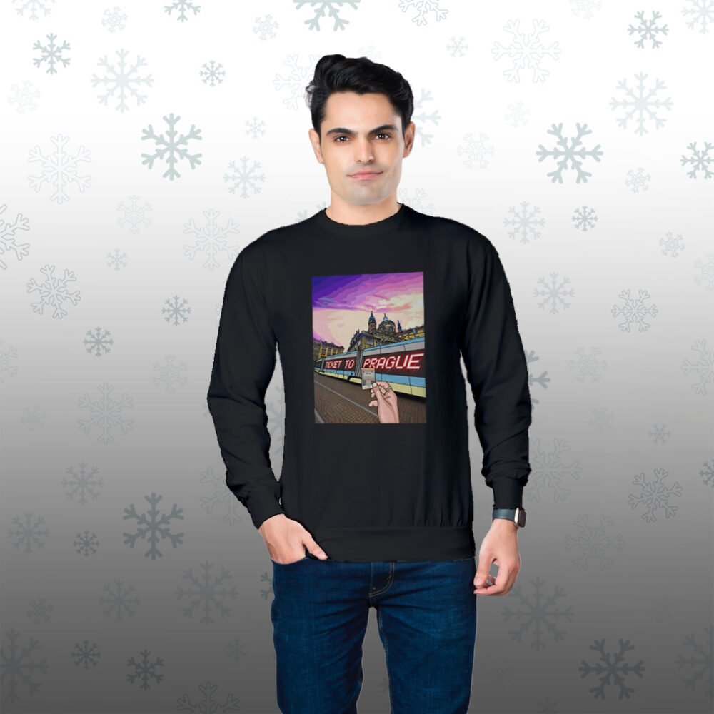 Ticket To Prague Sweatshirt For Men - Image 2