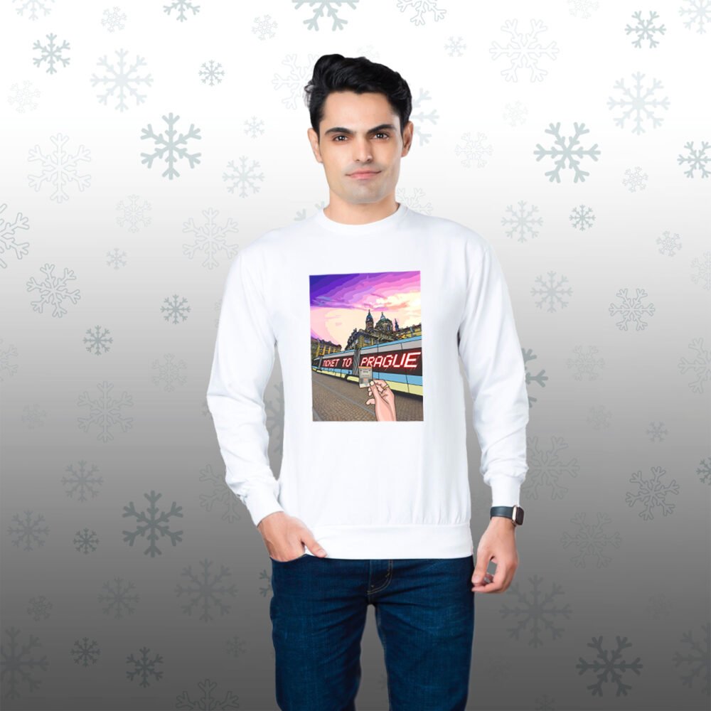 Ticket To Prague Sweatshirt For Men