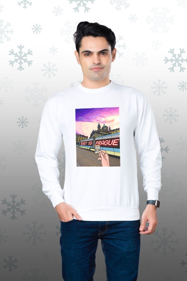Ticket To Prague Sweatshirt For Men