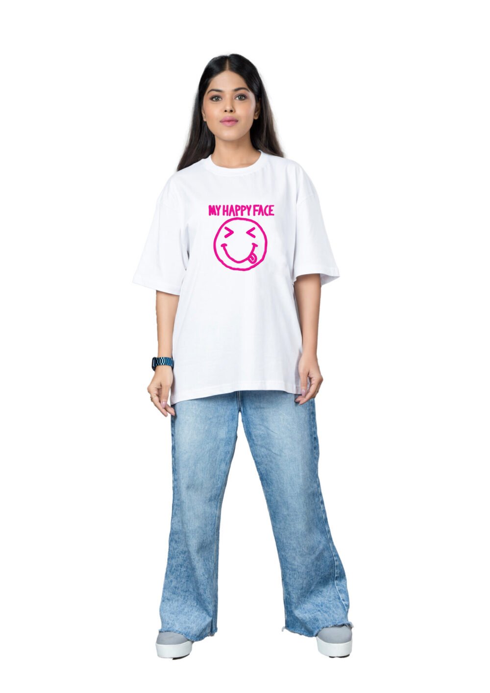 My Happy Face Women Oversize Standard T-shirt